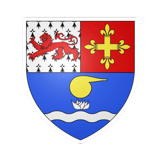 Blason ville ca McMasterville Québec (Canada) (Coat of Arms) STICKER Vinyl Kiss-Cut Decal 2 Inch White - The Sticker Space