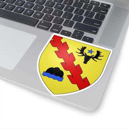 Blason ville ca Mont-Laurier Québec (Canada) (Coat of Arms) STICKER Vinyl Kiss-Cut Decal - The Sticker Space