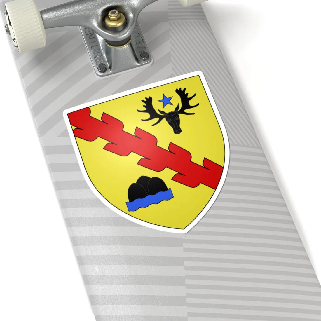 Blason ville ca Mont-Laurier Québec (Canada) (Coat of Arms) STICKER Vinyl Kiss-Cut Decal - The Sticker Space