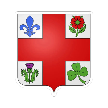 Blason ville ca Montreal Quebec (Canada) (Coat of Arms) STICKER Vinyl Kiss-Cut Decal 3 Inch White - The Sticker Space