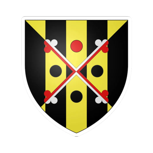 Blason ville ca New Maryland Nouveau Brunswick (Canada) (Coat of Arms) STICKER Vinyl Kiss-Cut Decal 2 Inch White - The Sticker Space