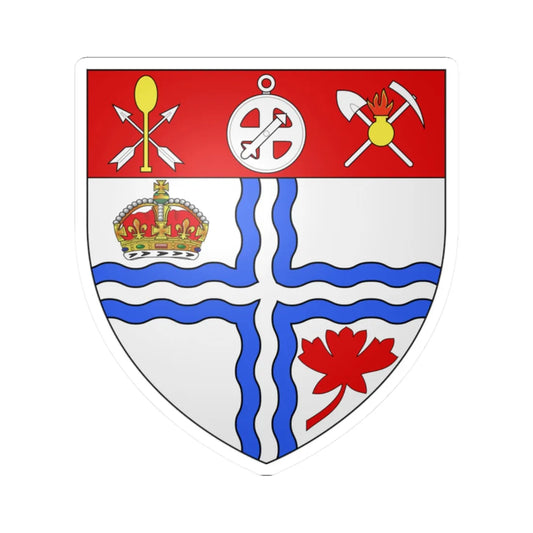 Blason ville ca Ottawa Ontario (Canada) (Coat of Arms) STICKER Vinyl Kiss-Cut Decal 2 Inch White - The Sticker Space