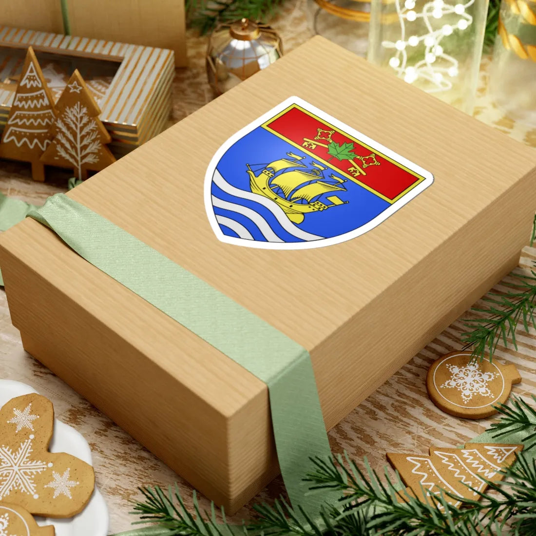 Blason ville ca Quebec Quebec (Canada) (Coat of Arms) STICKER Vinyl Kiss-Cut Decal - The Sticker Space