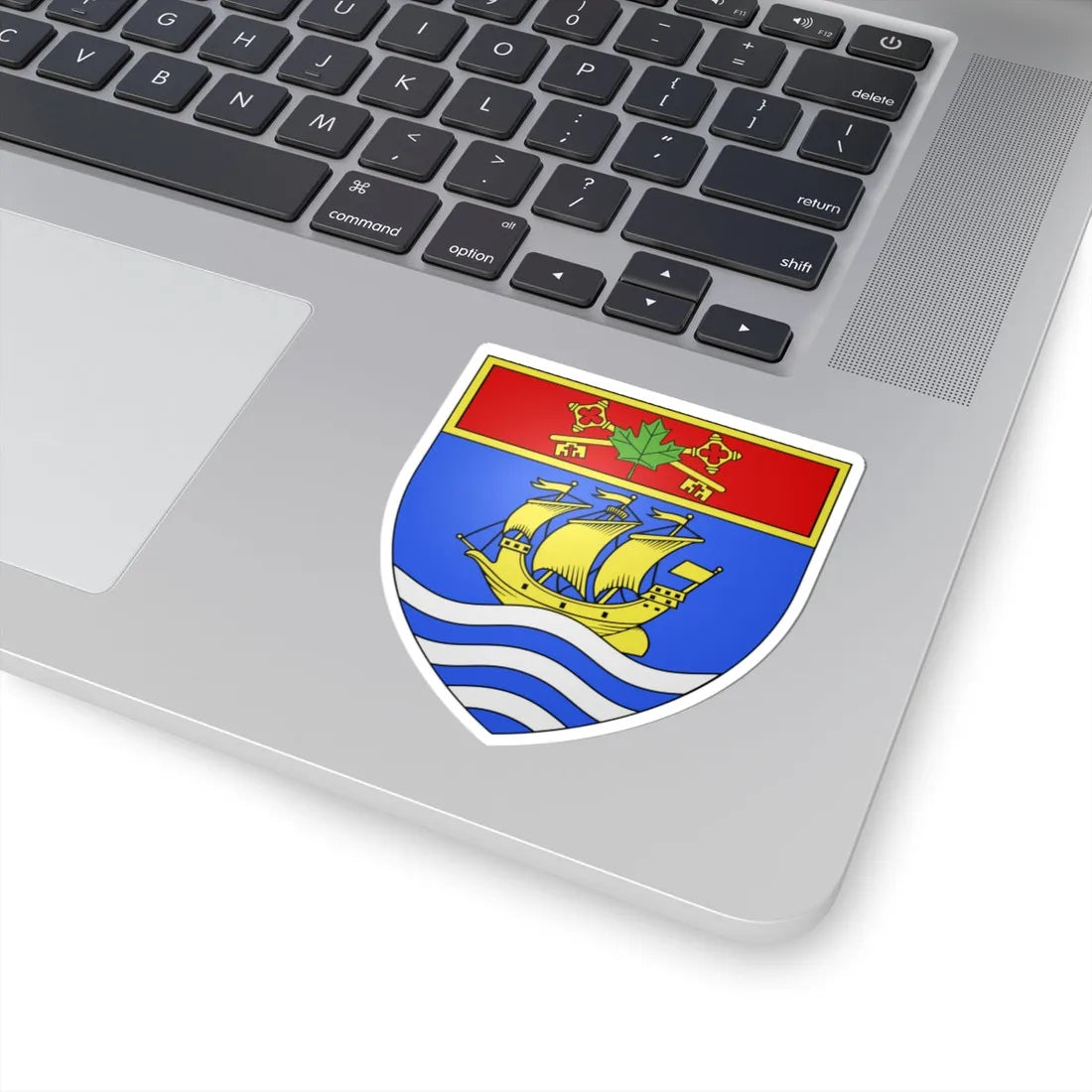 Blason ville ca Quebec Quebec (Canada) (Coat of Arms) STICKER Vinyl Kiss-Cut Decal - The Sticker Space