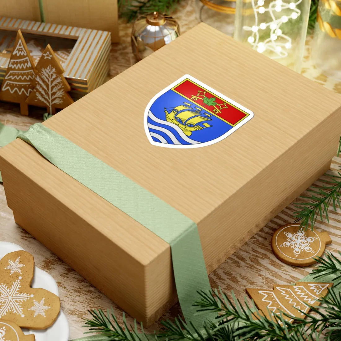 Blason ville ca Quebec Quebec (Canada) (Coat of Arms) STICKER Vinyl Kiss-Cut Decal - The Sticker Space