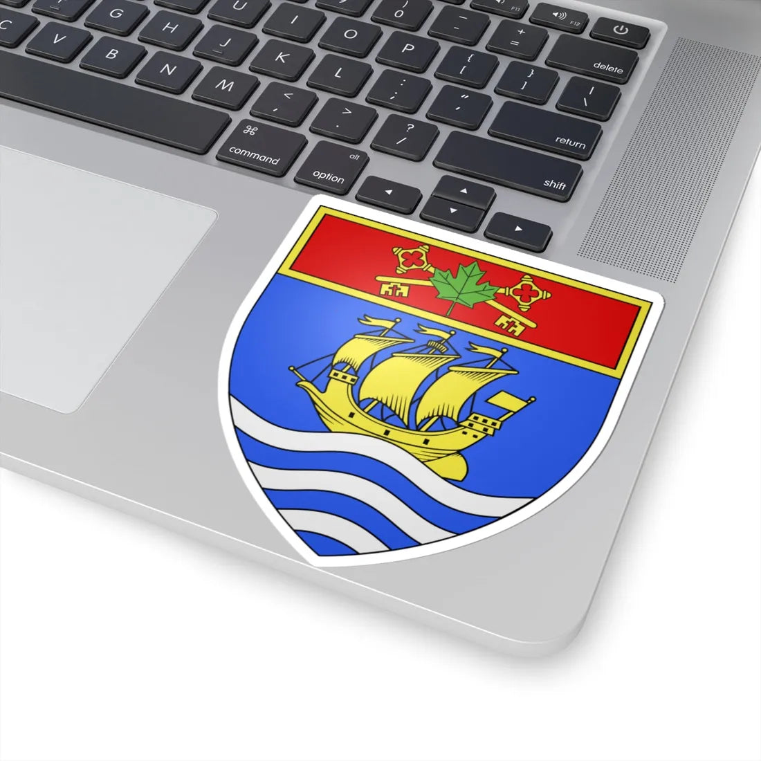 Blason ville ca Quebec Quebec (Canada) (Coat of Arms) STICKER Vinyl Kiss-Cut Decal - The Sticker Space