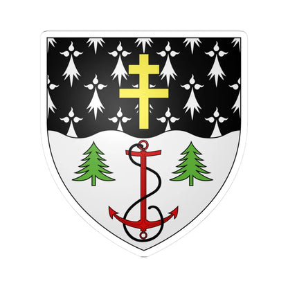 Blason ville ca Rimouski Québec (Canada) (Coat of Arms) STICKER Vinyl Kiss-Cut Decal 3 Inch White - The Sticker Space