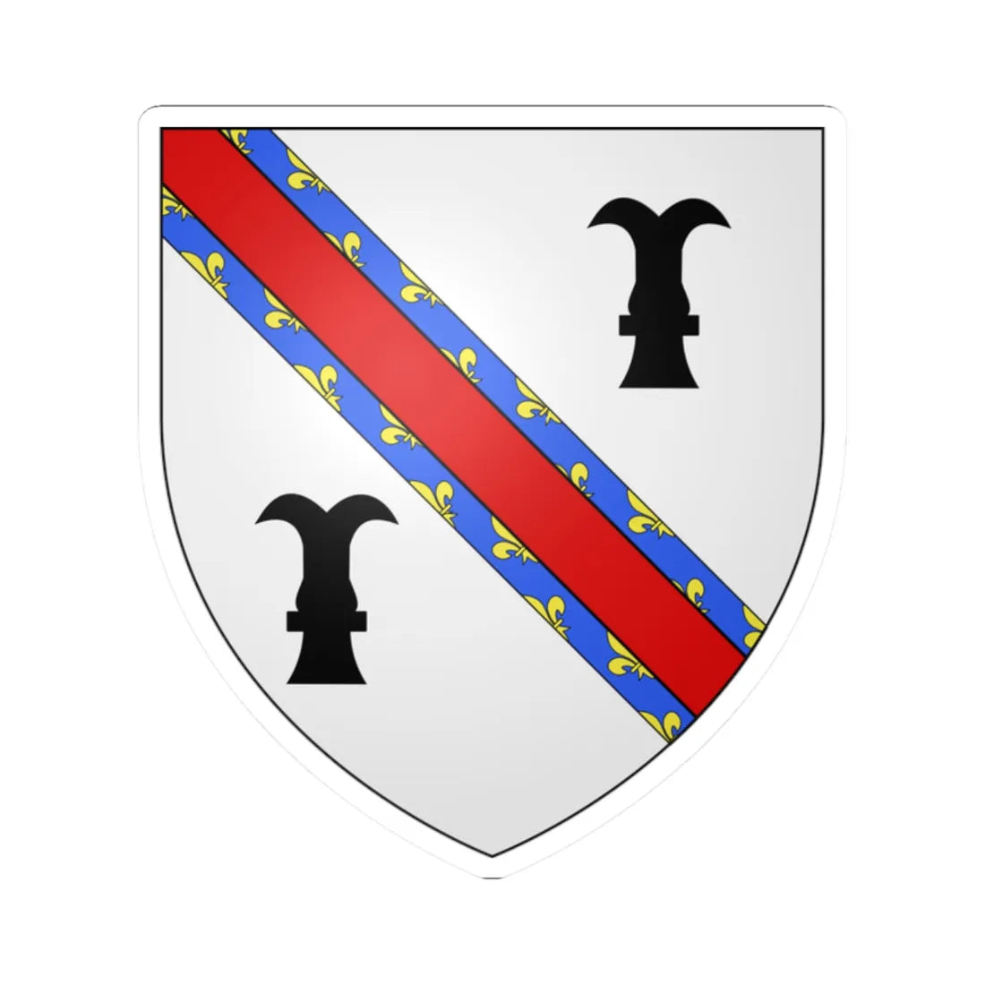 Blason ville ca Roberval 1959 Québec (Canada) (Coat of Arms) STICKER Vinyl Kiss-Cut Decal 2 Inch White - The Sticker Space