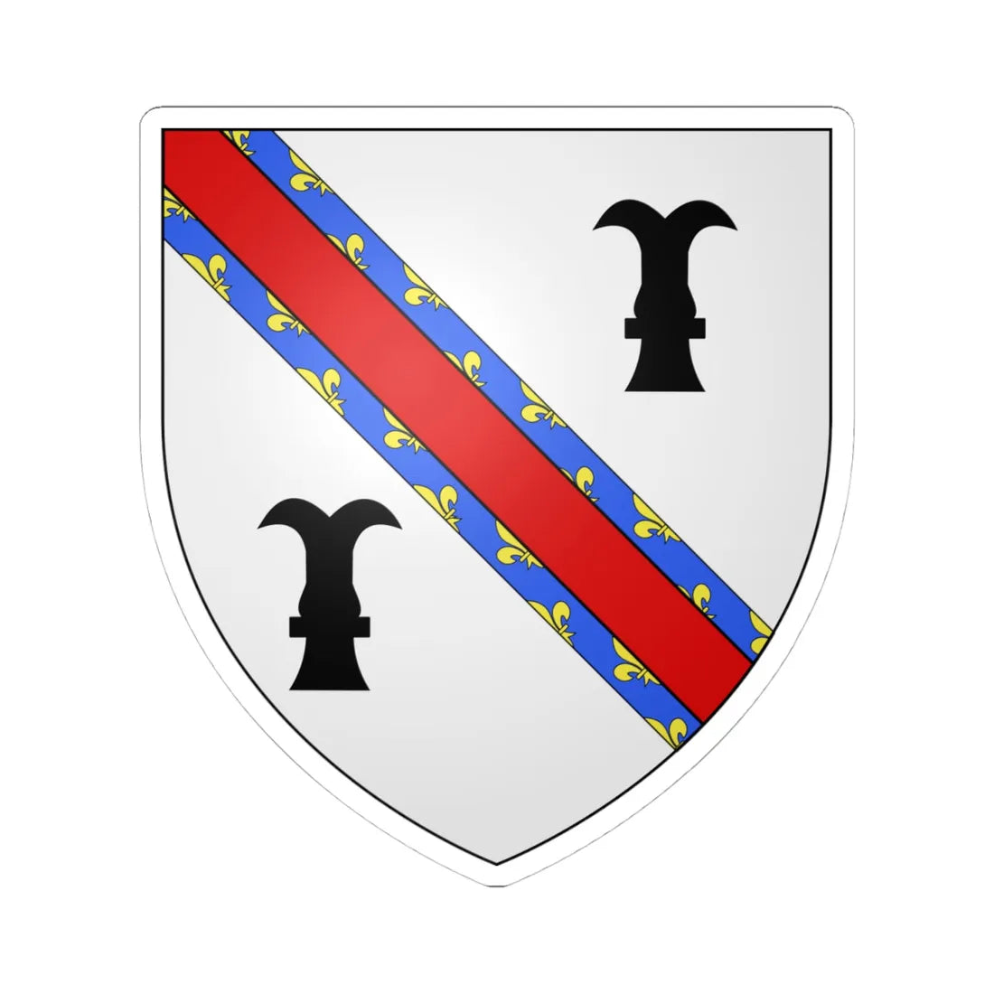 Blason ville ca Roberval 1959 Québec (Canada) (Coat of Arms) STICKER Vinyl Kiss-Cut Decal 4 Inch White - The Sticker Space