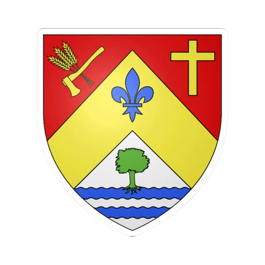Blason ville ca Saint-Adelphe Québec (Canada) (Coat of Arms) STICKER Vinyl Kiss-Cut Decal 2 Inch White - The Sticker Space