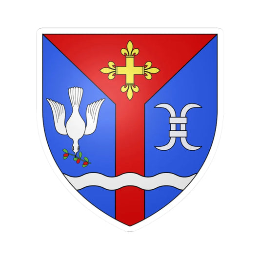 Blason ville ca Saint-Raymond Québec (Canada) (Coat of Arms) STICKER Vinyl Kiss-Cut Decal 2 Inch White - The Sticker Space