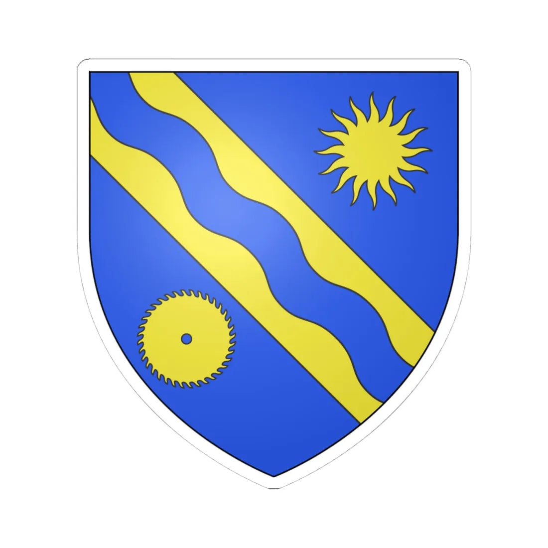 Blason ville ca Sainte-Apolline-de-Patton Québec (Canada) (Coat of Arms) STICKER Vinyl Kiss-Cut Decal 4 Inch White - The Sticker Space