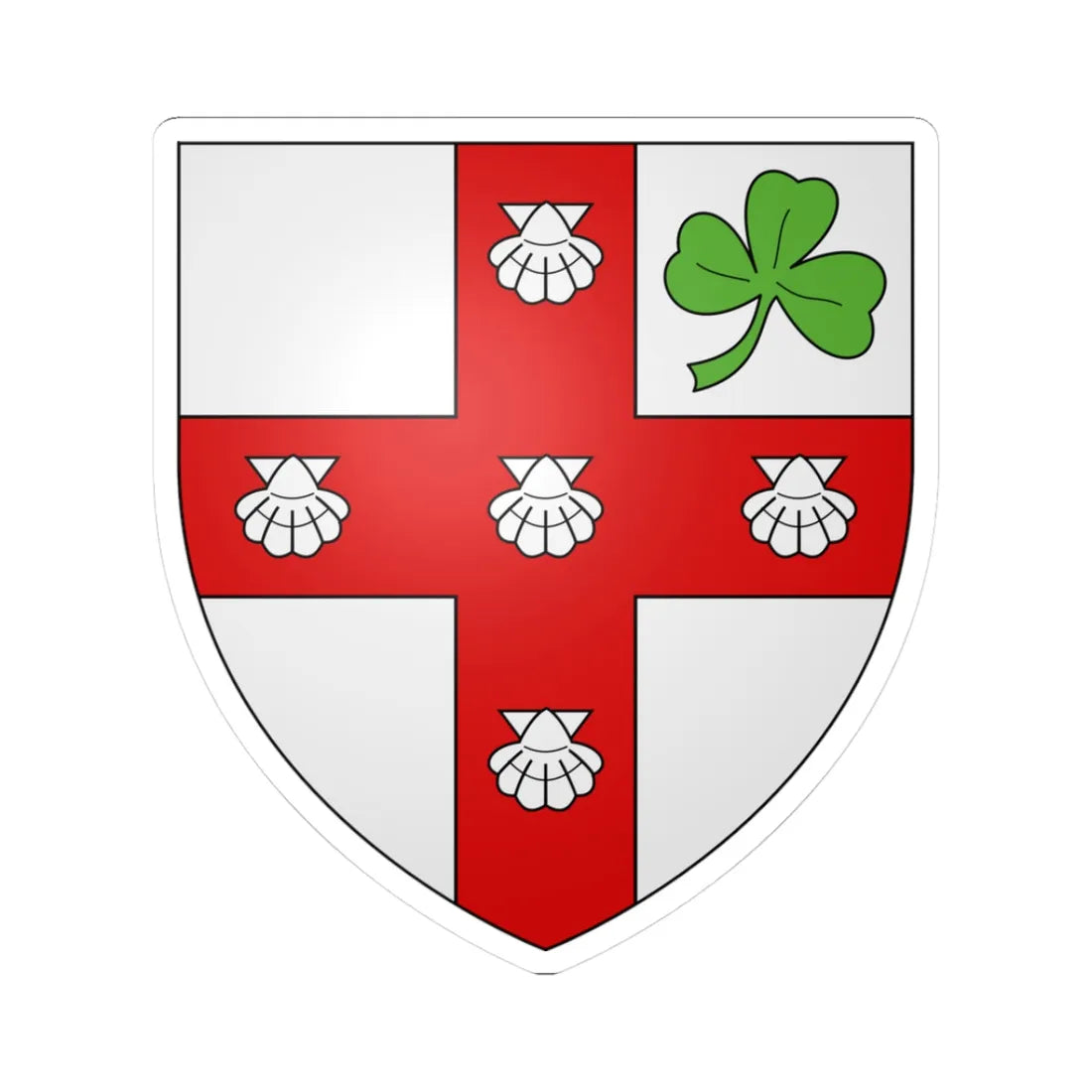 Blason ville ca Sainte-Brigitte-de-Laval Québec (Canada) (Coat of Arms) STICKER Vinyl Kiss-Cut Decal 3 Inch White - The Sticker Space