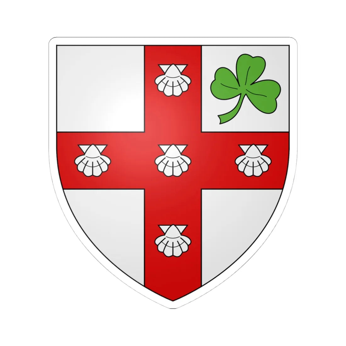 Blason ville ca Sainte-Brigitte-de-Laval Québec (Canada) (Coat of Arms) STICKER Vinyl Kiss-Cut Decal 4 Inch White - The Sticker Space