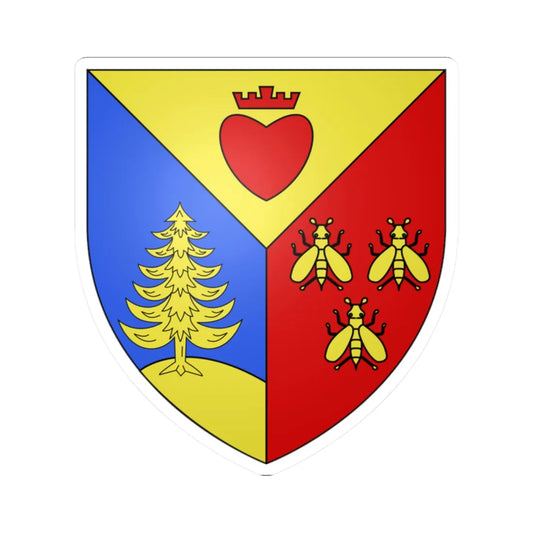 Blason ville ca Sainte-Thecle (Canada) (Coat of Arms) STICKER Vinyl Kiss-Cut Decal 2 Inch White - The Sticker Space