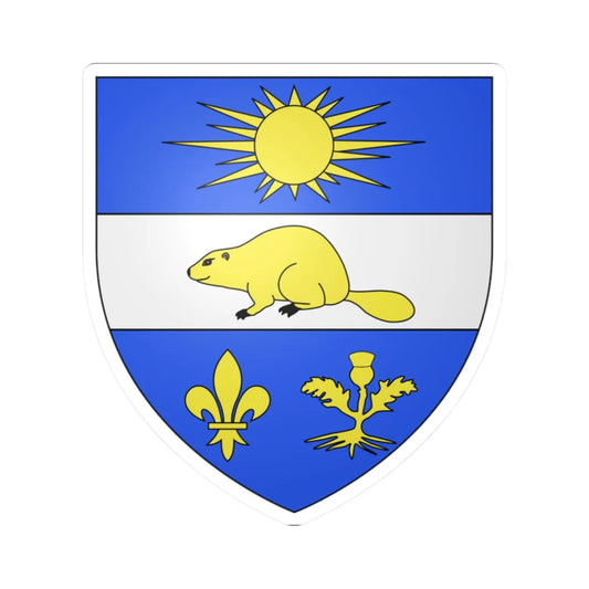 Blason ville ca Salaberry-de-Valleyfield Quebec (Canada) (Coat of Arms) STICKER Vinyl Kiss-Cut Decal 2 Inch White - The Sticker Space