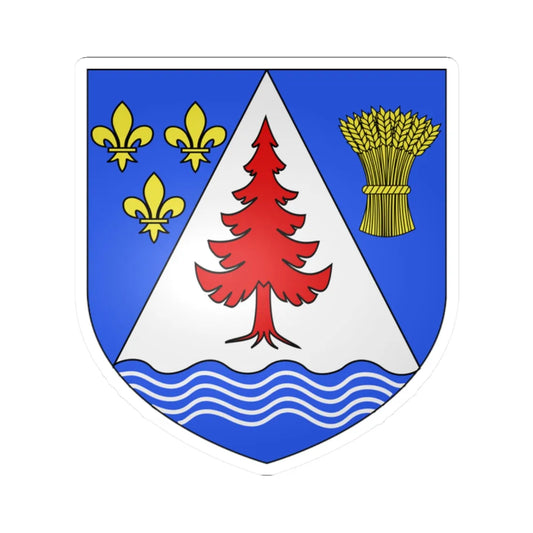 Blason ville ca Sayabec Quebec (Canada) (Coat of Arms) STICKER Vinyl Kiss-Cut Decal 2 Inch White - The Sticker Space