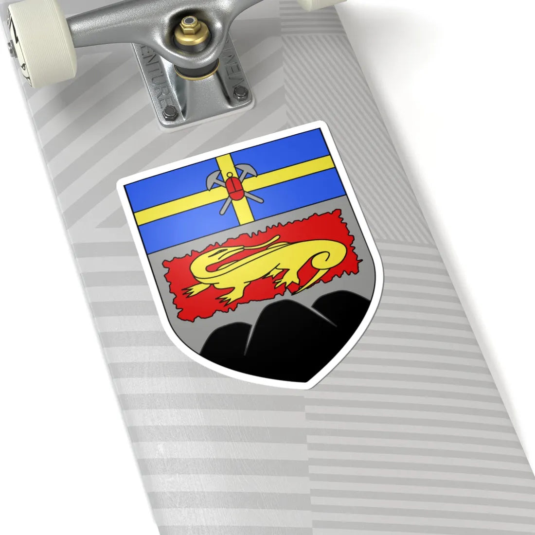 Blason ville ca Thetford Mines Québec (Canada) (Coat of Arms) STICKER Vinyl Kiss-Cut Decal - The Sticker Space