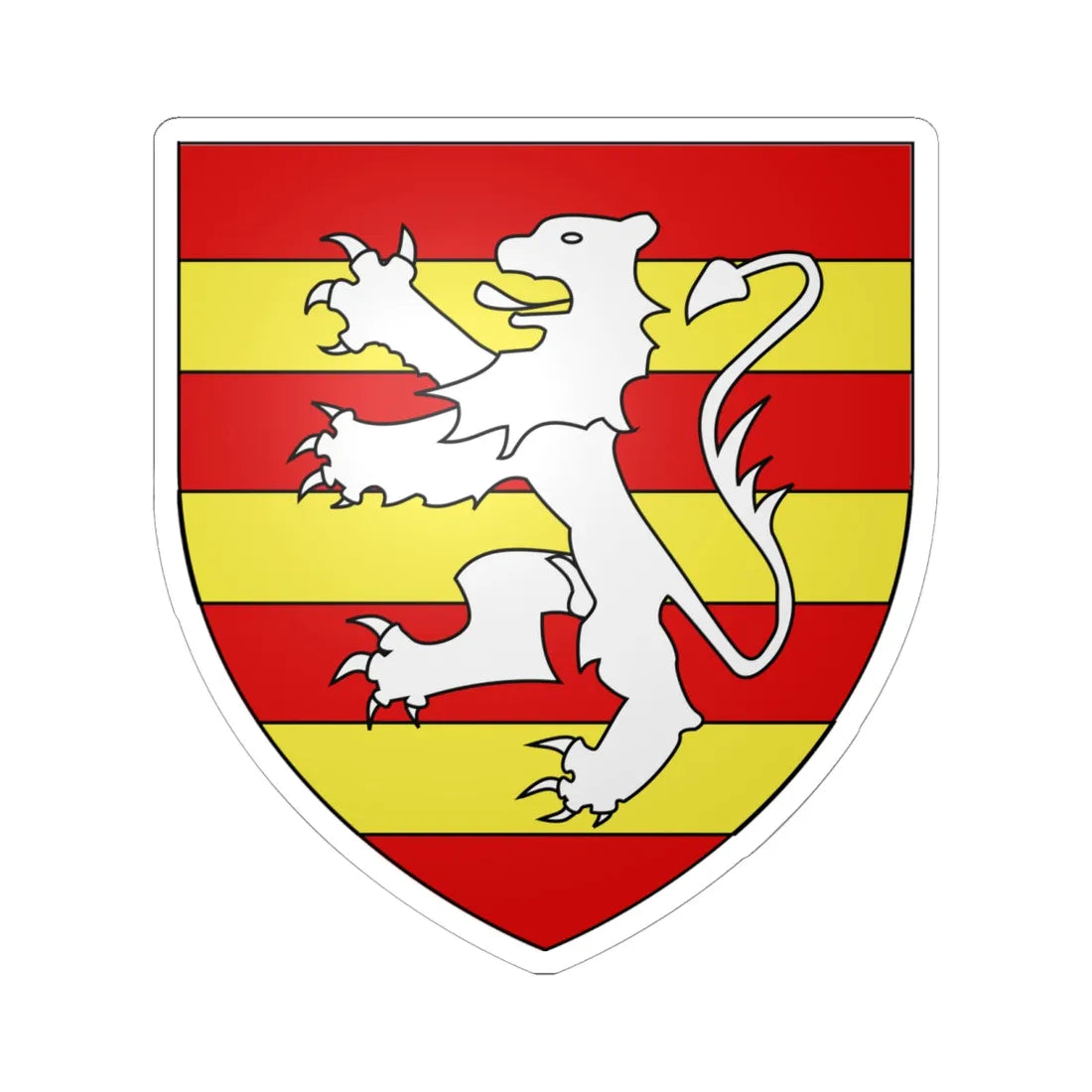 Blason ville ca Thurso Québec (Canada) (Coat of Arms) STICKER Vinyl Kiss-Cut Decal 6 Inch White - The Sticker Space