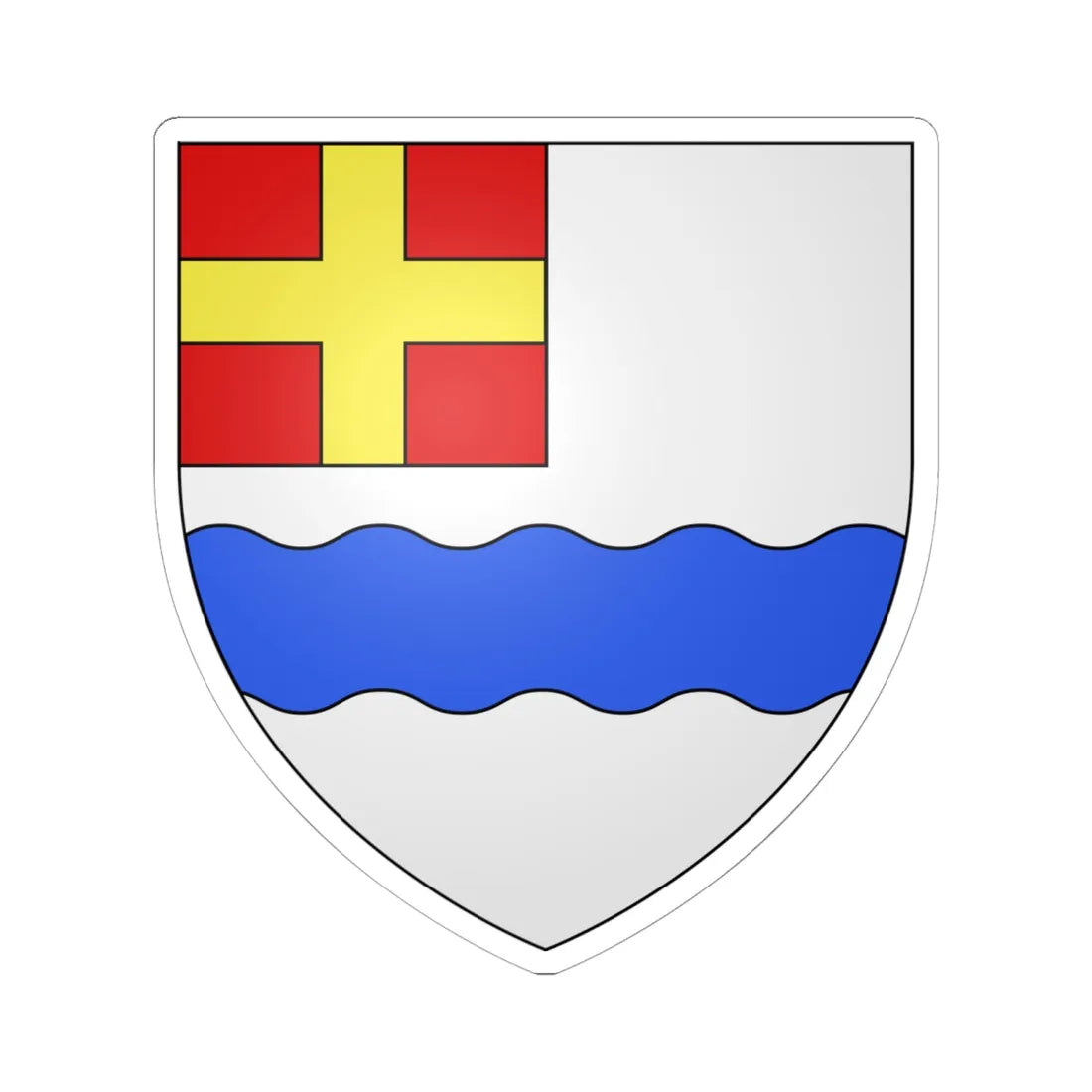 Blason ville ca Varennes (Canada) (Coat of Arms) STICKER Vinyl Kiss-Cut Decal 6 Inch White - The Sticker Space