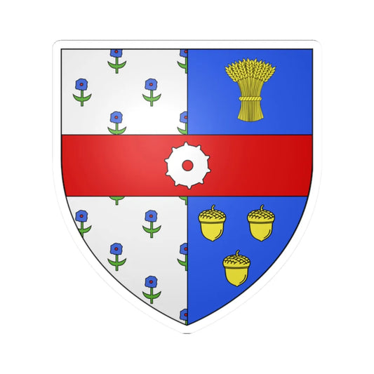 Blason ville ca Warwick Quebec (Canada) (Coat of Arms) STICKER Vinyl Kiss-Cut Decal 2 Inch White - The Sticker Space