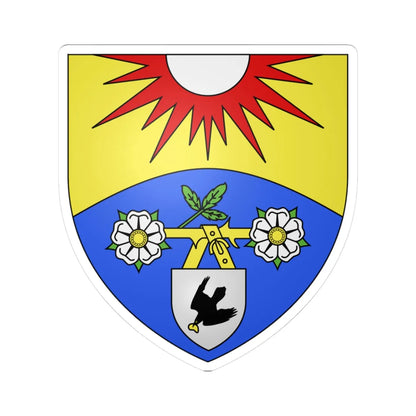 Blason ville ca Westmount (Canada) (Coat of Arms) STICKER Vinyl Kiss-Cut Decal 3 Inch White - The Sticker Space