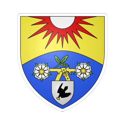 Blason ville ca Westmount (Canada) (Coat of Arms) STICKER Vinyl Kiss-Cut Decal 4 Inch White - The Sticker Space