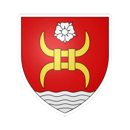 Blason ville ca Windsor Québec (Canada) (Coat of Arms) STICKER Vinyl Kiss-Cut Decal 3 Inch White - The Sticker Space