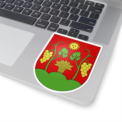 Blason ville ch Miège Valais (Switzerland) (Coat of Arms) STICKER Vinyl Kiss-Cut Decal - The Sticker Space