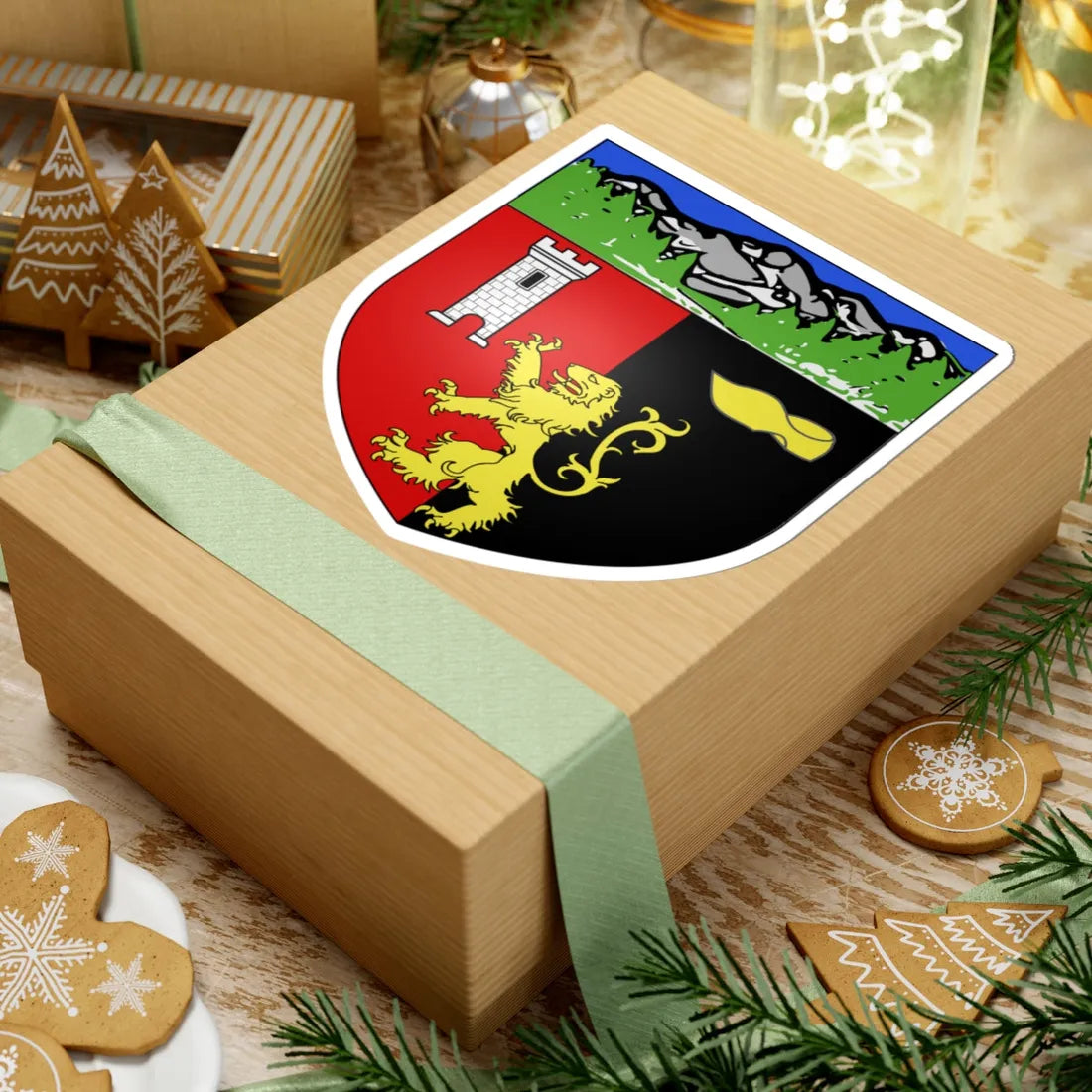 Blason ville It Ayas AO (Italy) (Coat of Arms) STICKER Vinyl Kiss-Cut Decal - The Sticker Space