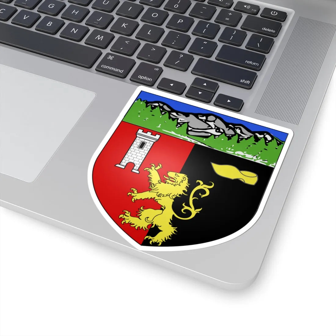 Blason ville It Ayas AO (Italy) (Coat of Arms) STICKER Vinyl Kiss-Cut Decal - The Sticker Space