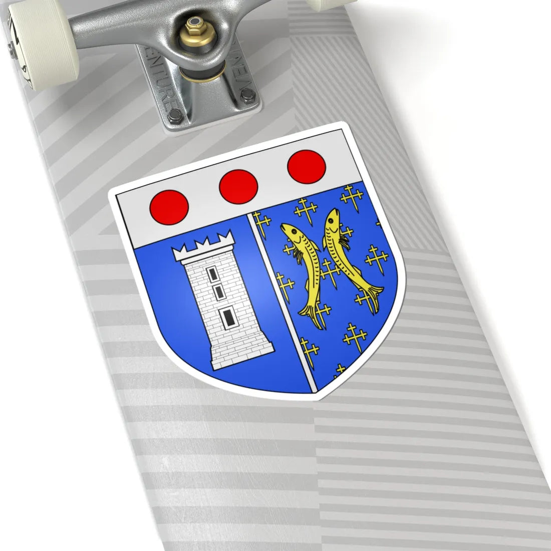 Blason ville It Champorcher AO (Italy) (Coat of Arms) STICKER Vinyl Kiss-Cut Decal - The Sticker Space