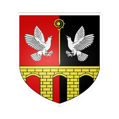 Blason ville It Charvensod AO (Italy) (Coat of Arms) STICKER Vinyl Kiss-Cut Decal 2 Inch White - The Sticker Space