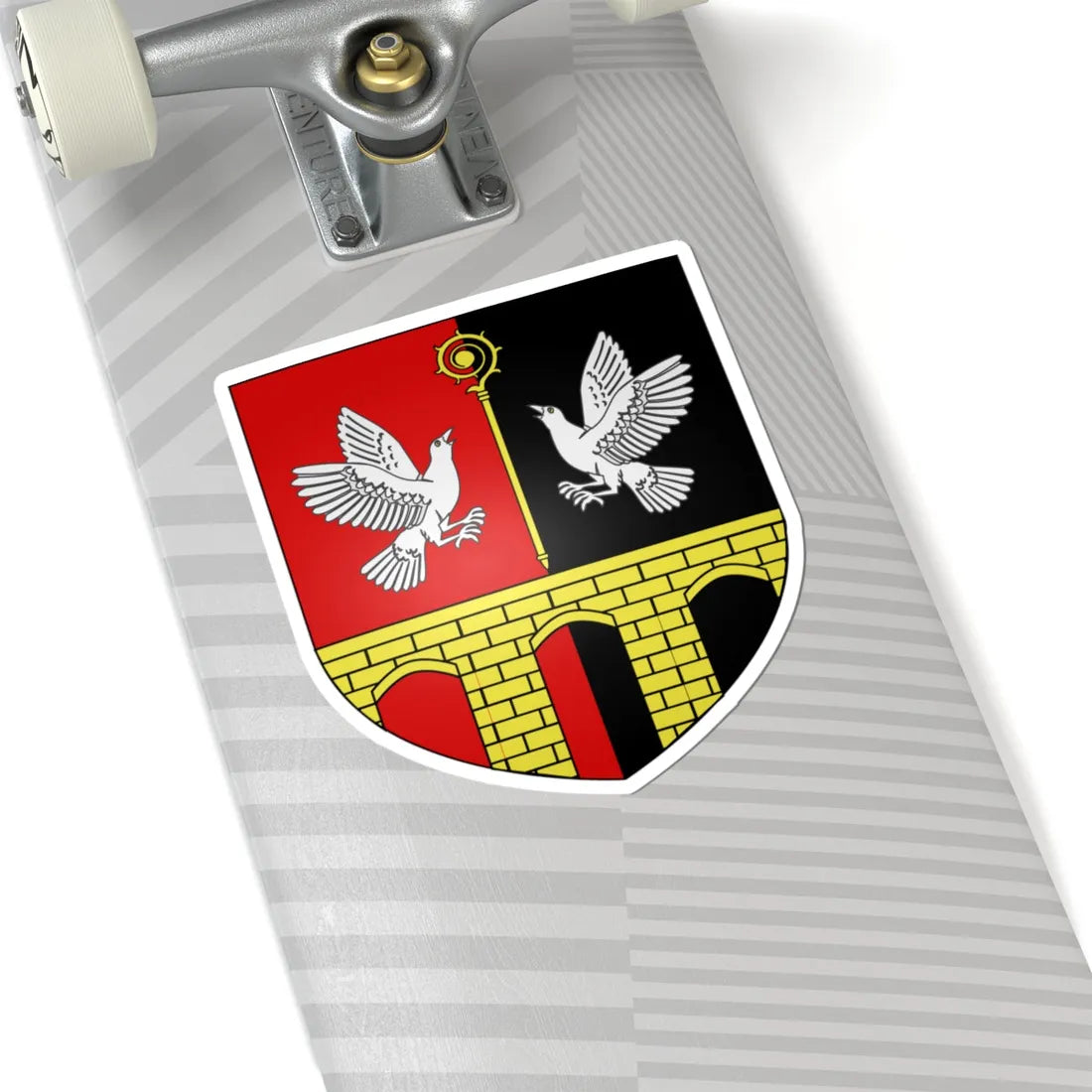 Blason ville It Charvensod AO (Italy) (Coat of Arms) STICKER Vinyl Kiss-Cut Decal - The Sticker Space