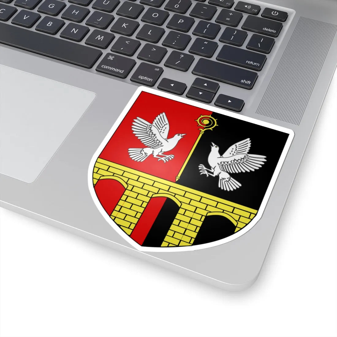 Blason ville It Charvensod AO (Italy) (Coat of Arms) STICKER Vinyl Kiss-Cut Decal - The Sticker Space