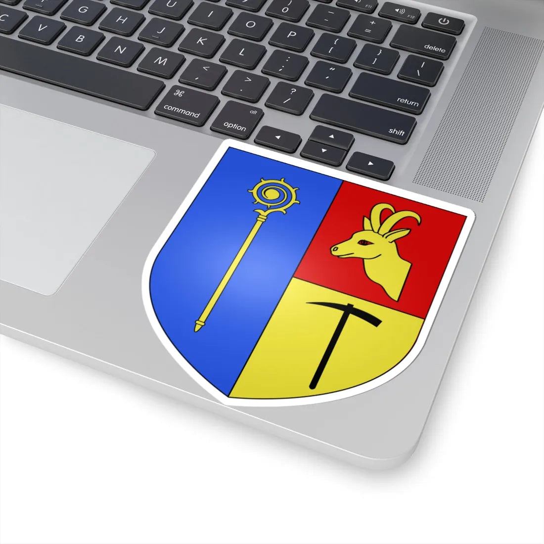 Blason ville It Cogne AO (Italy) (Coat of Arms) STICKER Vinyl Kiss-Cut Decal - The Sticker Space