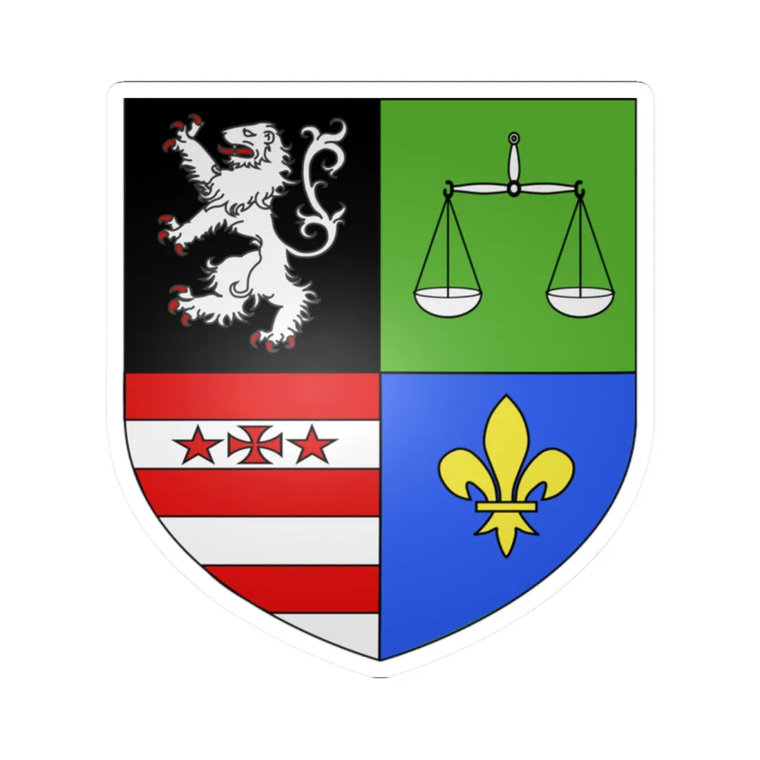 Blason ville It Gaby AO (Italy) (Coat of Arms) STICKER Vinyl Kiss-Cut Decal 2 Inch White - The Sticker Space
