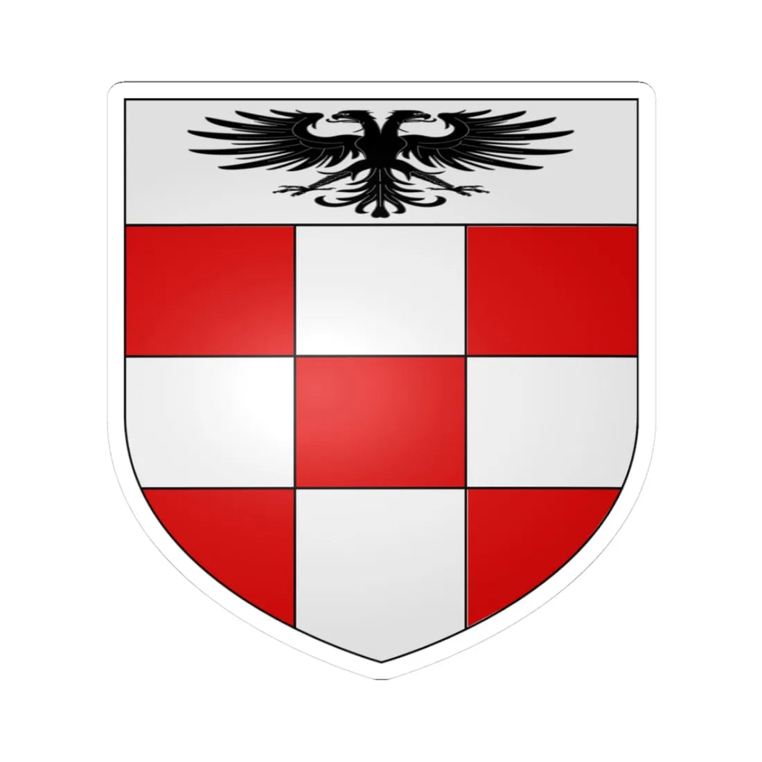 Blason ville It Gignod AO (Italy) (Coat of Arms) STICKER Vinyl Kiss-Cut Decal 3 Inch White - The Sticker Space