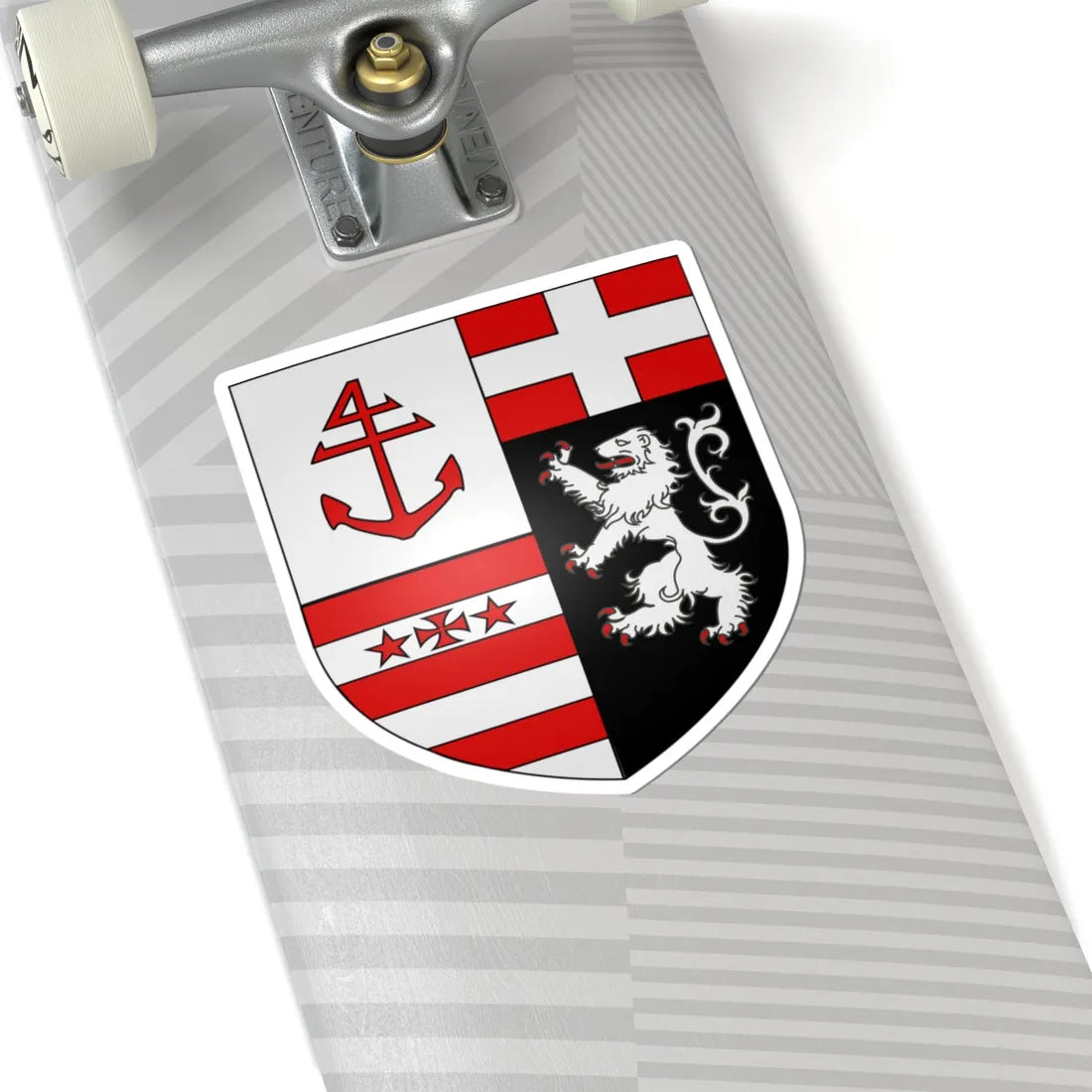 Blason ville It Gressoney-La-Trinité AO (Italy) (Coat of Arms) STICKER Vinyl Kiss-Cut Decal - The Sticker Space