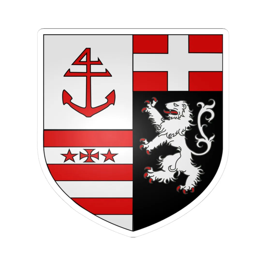 Blason ville It Gressoney-La-Trinité AO (Italy) (Coat of Arms) STICKER Vinyl Kiss-Cut Decal - The Sticker Space