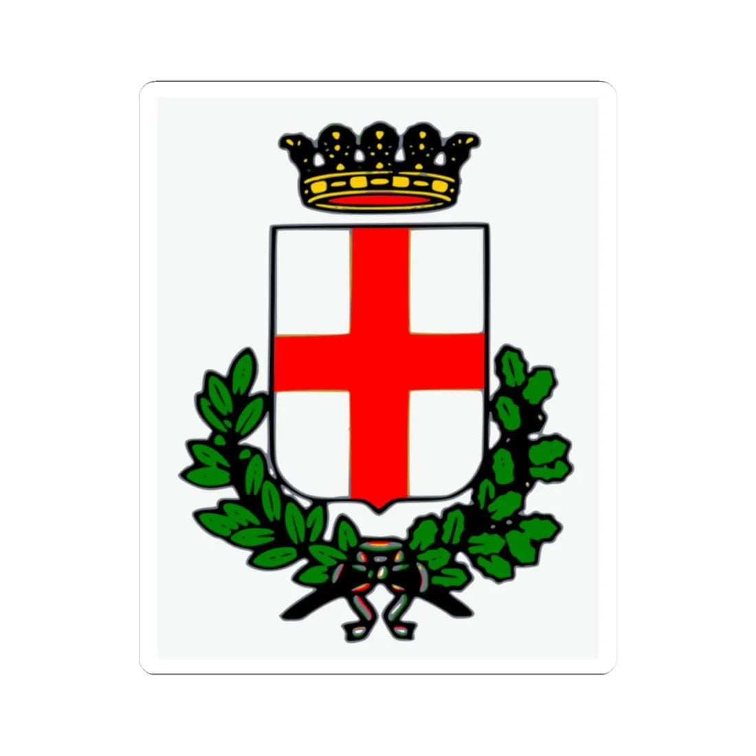 Blason ville it Padoue (Italy) (Coat of Arms) STICKER Vinyl Kiss-Cut Decal 2 Inch White - The Sticker Space