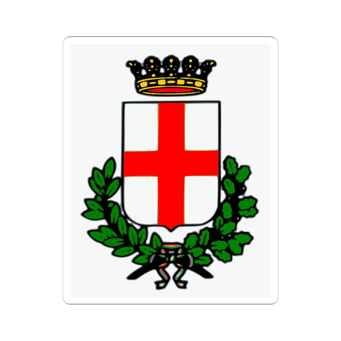 Blason ville it Padoue (Italy) (Coat of Arms) STICKER Vinyl Kiss-Cut Decal 4 Inch White - The Sticker Space
