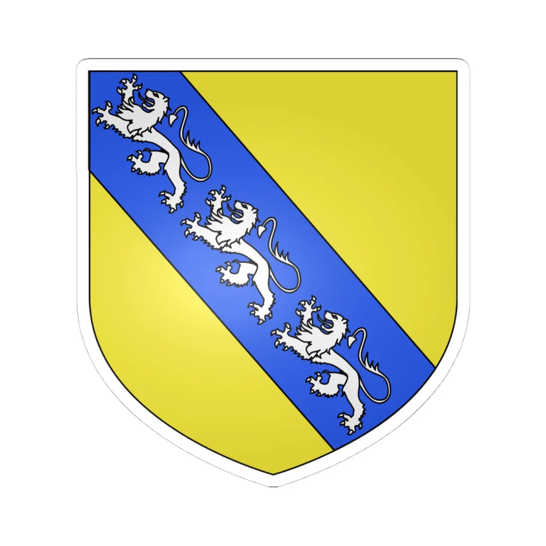 Blason ville It Saint-Nicolas AO (Italy) (Coat of Arms) STICKER Vinyl Kiss-Cut Decal 4 Inch White - The Sticker Space