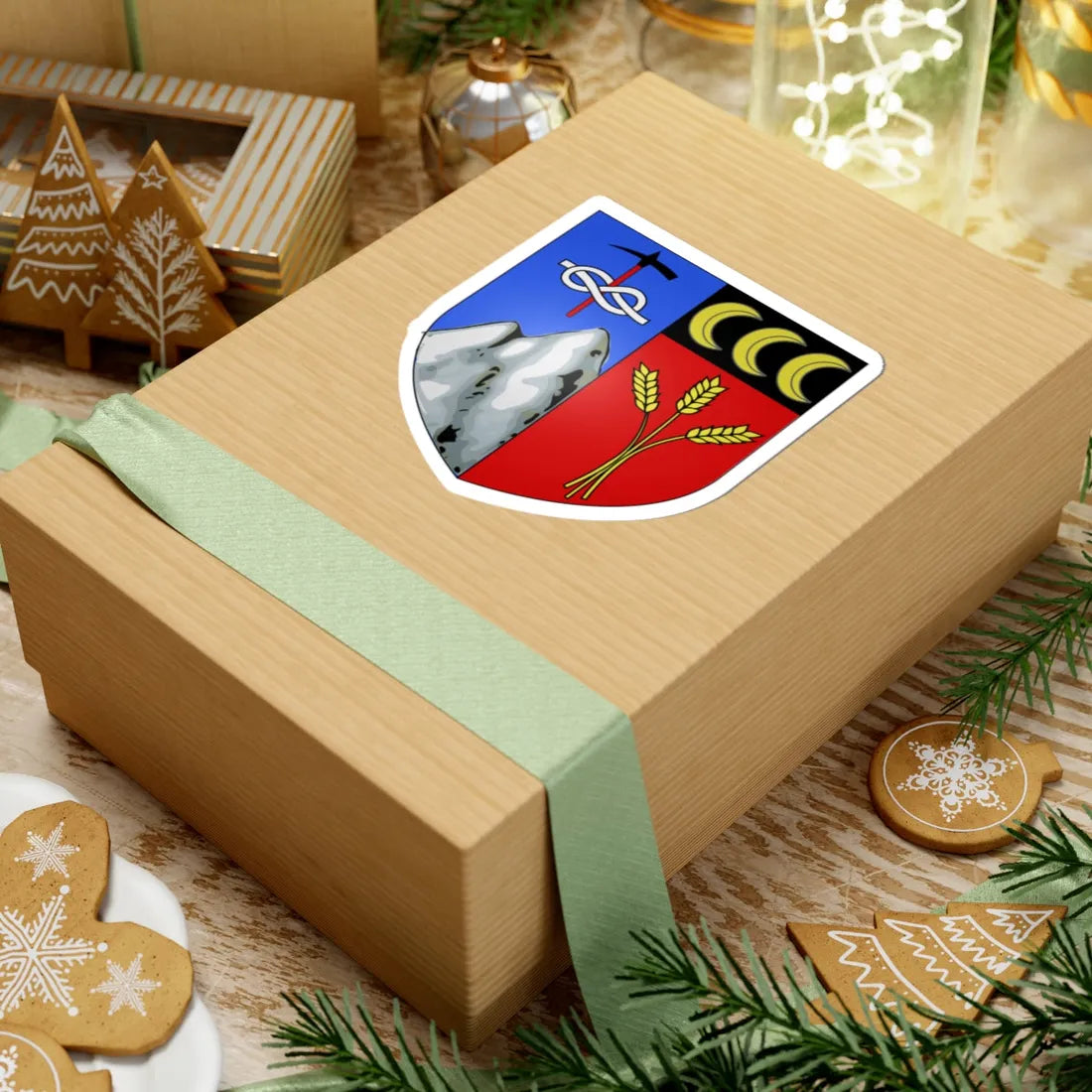 Blason ville It Valtournenche AO (Italy) (Coat of Arms) STICKER Vinyl Kiss-Cut Decal - The Sticker Space