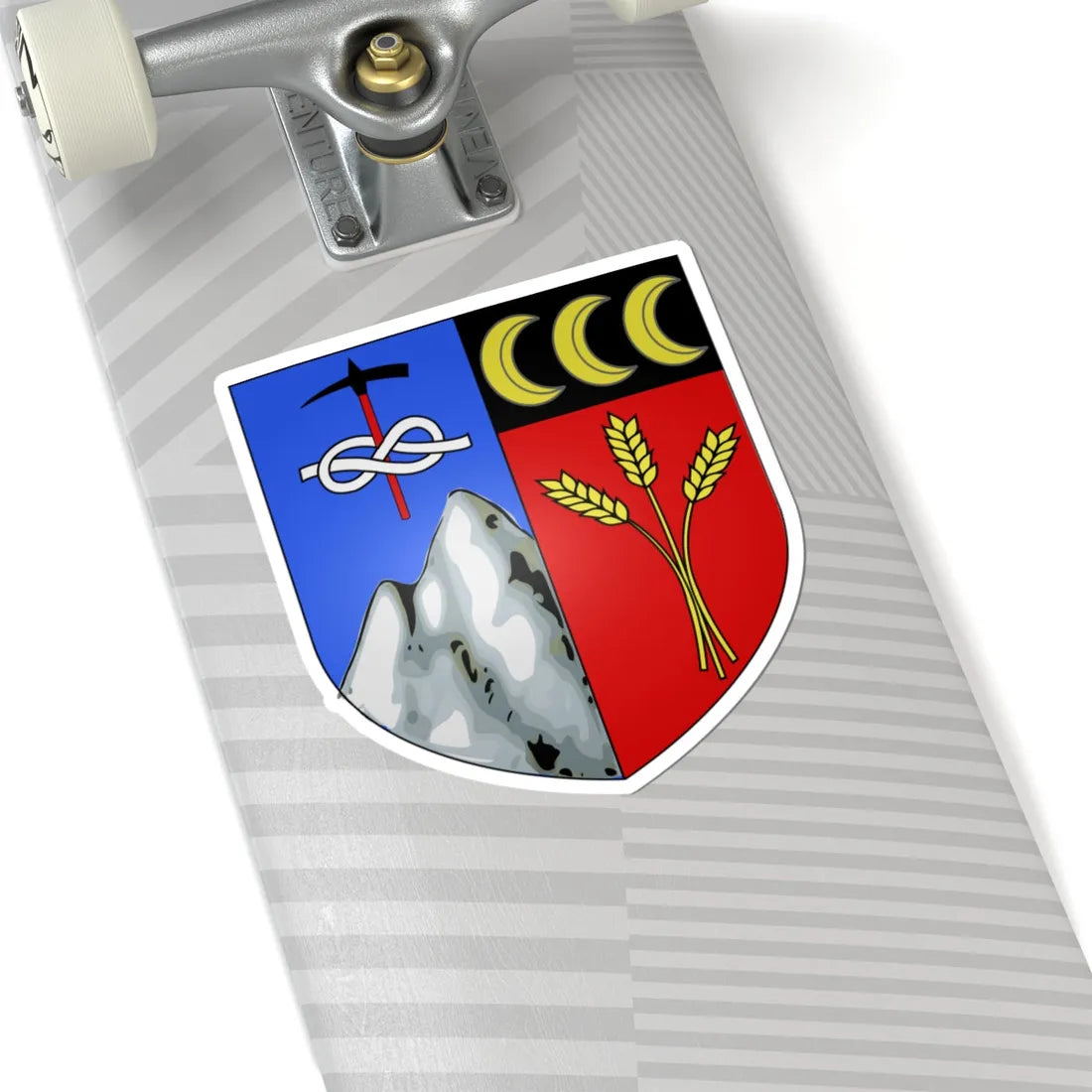 Blason ville It Valtournenche AO (Italy) (Coat of Arms) STICKER Vinyl Kiss-Cut Decal - The Sticker Space