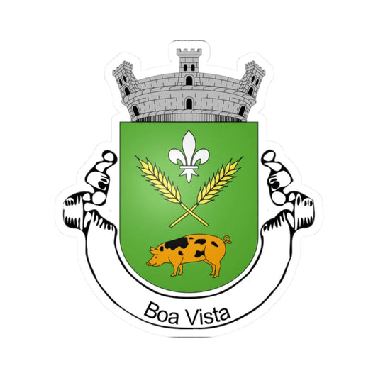 Blason ville pt Boa Vista Leiria (Portugal) (Coat of Arms) STICKER Vinyl Kiss-Cut Decal 2 Inch White - The Sticker Space