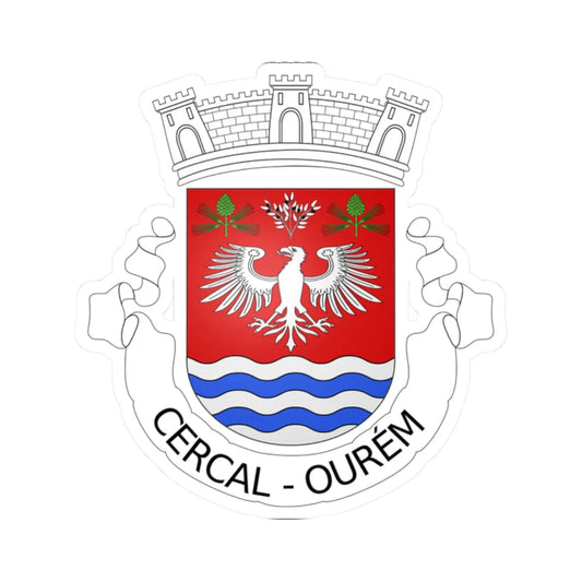 Blason ville pt Cercal Ourém (Portugal) (Coat of Arms) STICKER Vinyl Kiss-Cut Decal 2 Inch White - The Sticker Space