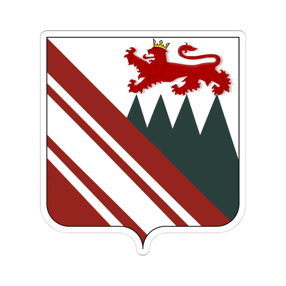 Blason Vresse-sur-Semois (Belgium) (Coat of Arms) STICKER Vinyl Kiss-Cut Decal 4 Inch White - The Sticker Space