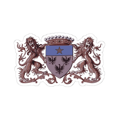 Blason Wasseiges (Belgium) (Coat of Arms) STICKER Vinyl Kiss-Cut Decal 6 Inch White - The Sticker Space