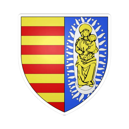 Blason Zutendaal (Belgium) (Coat of Arms) STICKER Vinyl Kiss-Cut Decal 3 Inch White - The Sticker Space